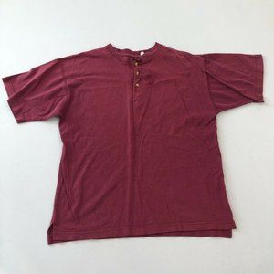Apparatus Shirt Men's XL Burgundy Short Sleeve Button Shirt Size XL (18-20)